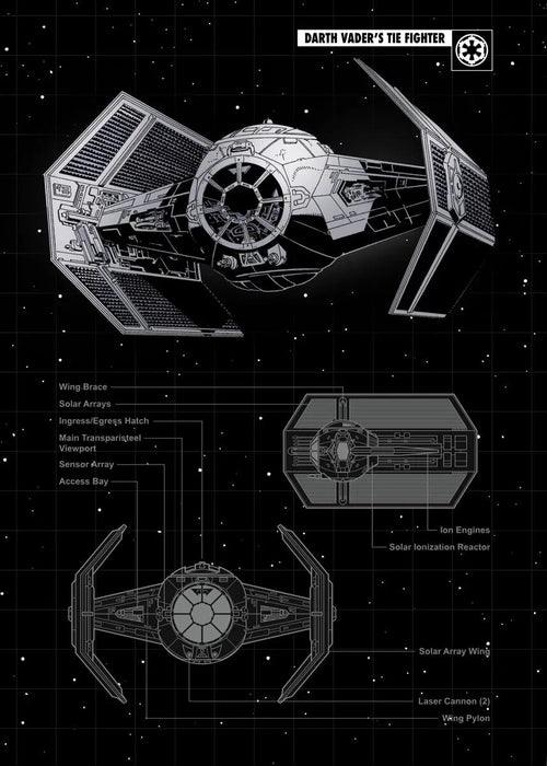 Disney Millennium Falcon Vehicle Schematics Posters and Prints Moive - MaxwellVerBeek.com