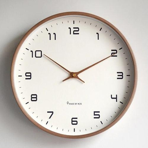 Nordic European Style Wooden Wall Clock Modern Design Nordic Minimalis