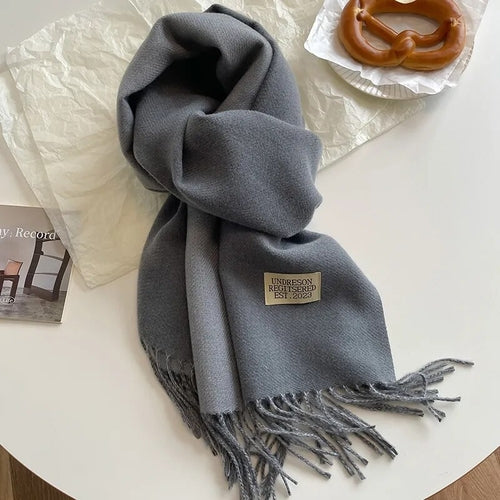 Fashion Solid Cashmere Warm Scarf New Design Pashmina Winter Double