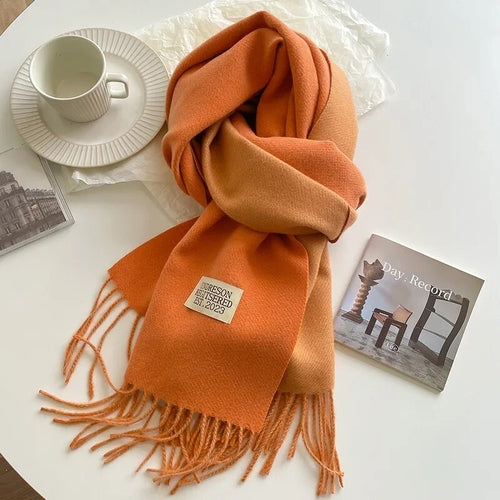 Fashion Solid Cashmere Warm Scarf New Design Pashmina Winter Double