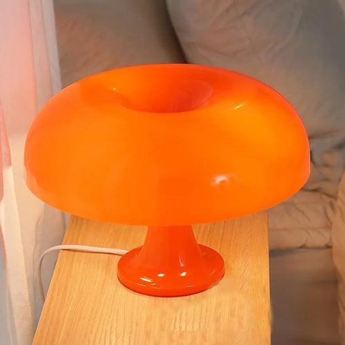 Modern minimalist LED orange White mushroom table lamp imported from