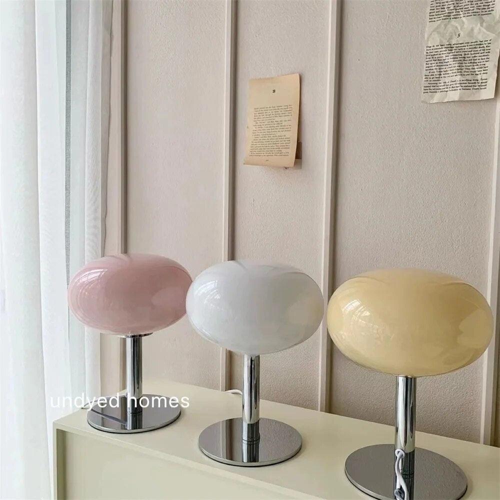 Lollipop Table Lamp Medieval Cream Glass Lamp Living Room Bedroom