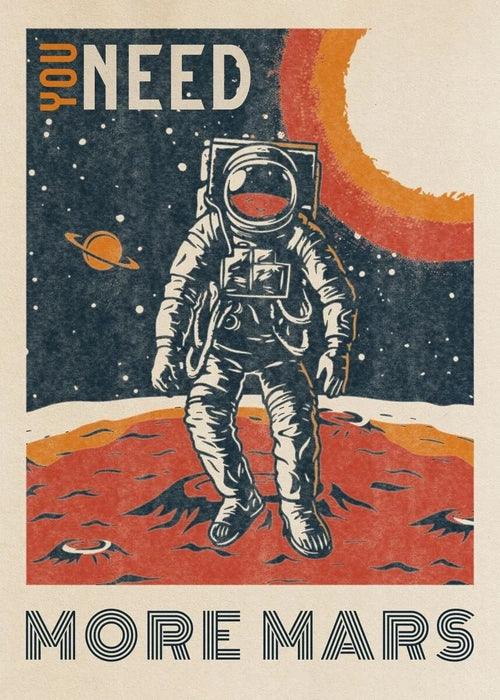 Vintage Space Retro Alien Posters Abstract Solar System Canvas