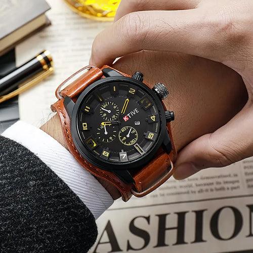 YIKAZE Retro Men's Watches Classic Luxury Business Quartz Watch