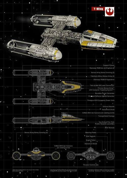 Disney Millennium Falcon Vehicle Schematics Posters and Prints Moive - MaxwellVerBeek.com