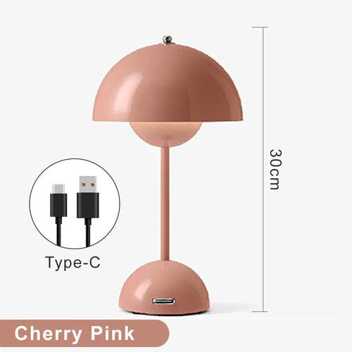 Mushroom Flower Bud Rechargeable LED Table Lamps Desk Night For