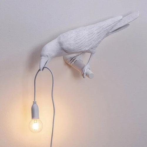 Resin Lucky Bird Crow Wall Lamp Table Lamp Night Light Bedroom Bedside