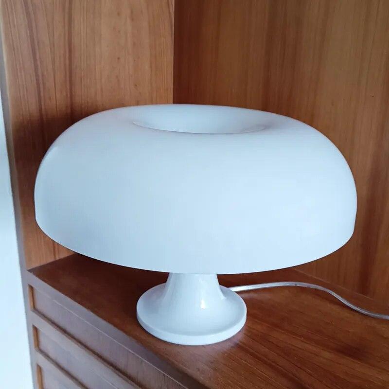 Modern minimalist LED orange White mushroom table lamp imported from