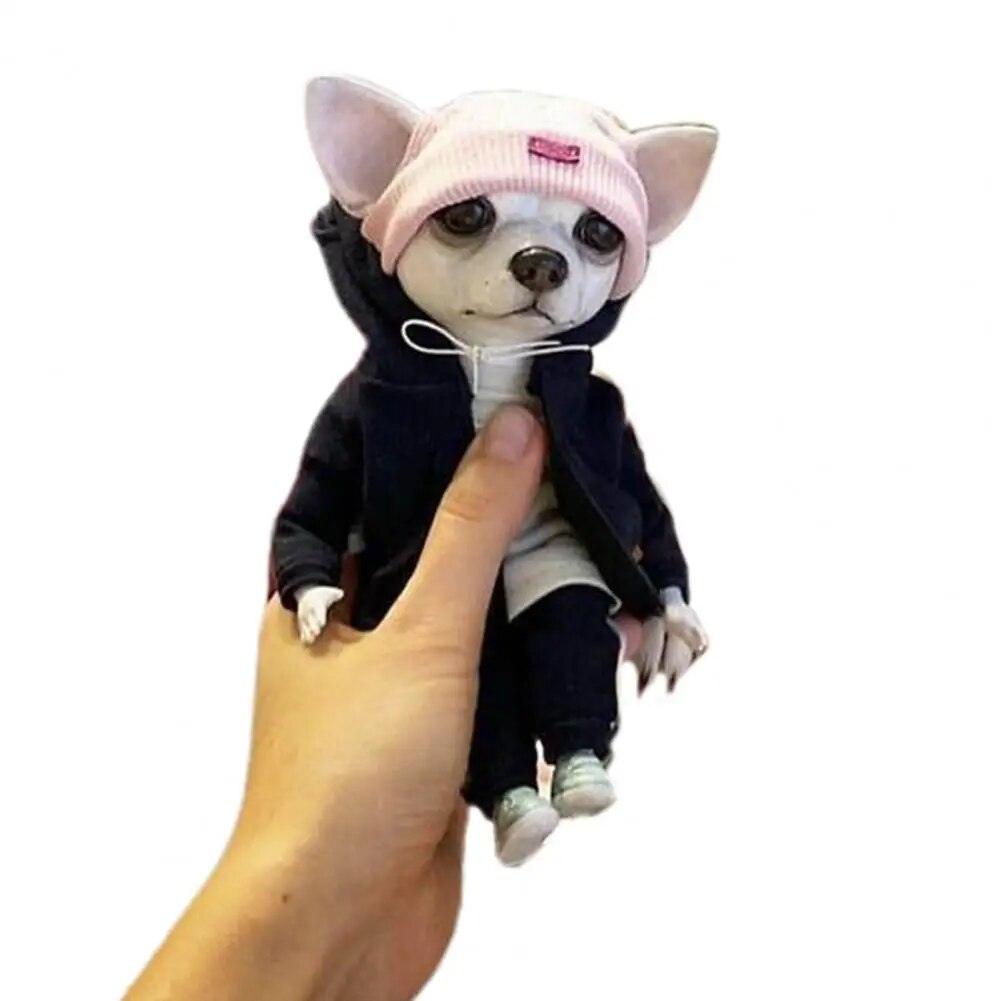 Handmade Doll Resin Fashionable Standing Puppy Toy Figure