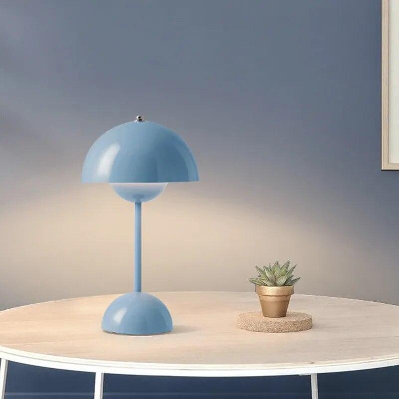 Mushroom Flower Bud Rechargeable LED Table Lamps Desk Night For