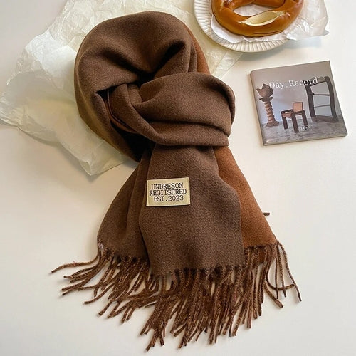 Fashion Solid Cashmere Warm Scarf New Design Pashmina Winter Double