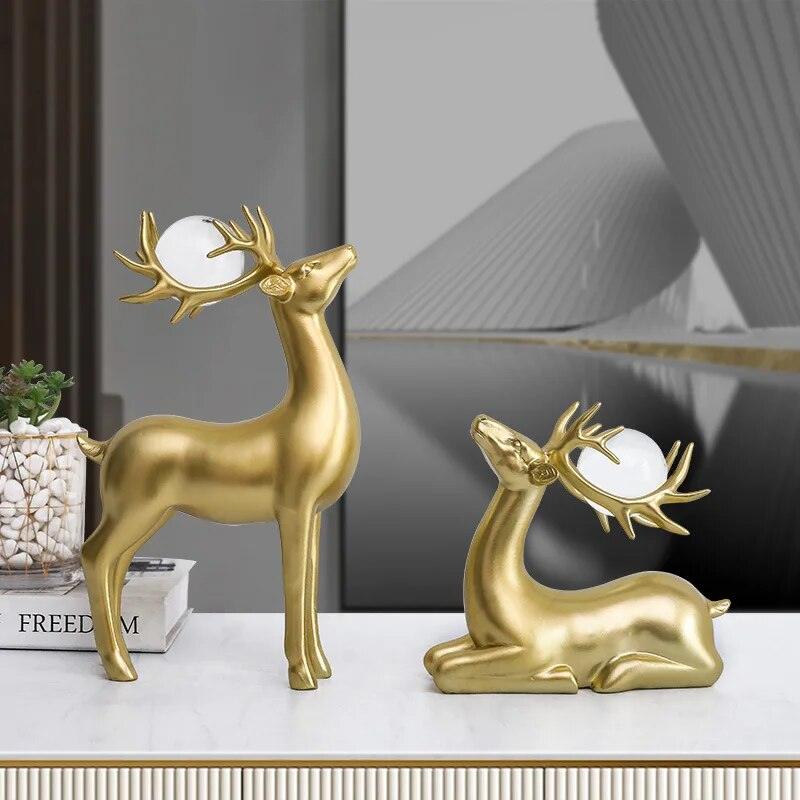 MOMO Crystal Ball Elk Fortune Ornament Scandinavian Modern Light