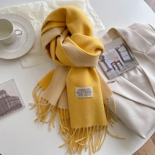 Fashion Solid Cashmere Warm Scarf New Design Pashmina Winter Double