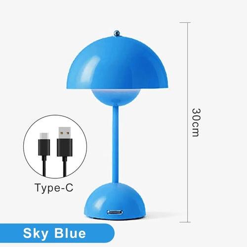 Mushroom Flower Bud Rechargeable LED Table Lamps Desk Night For