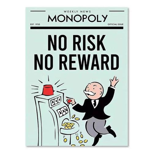 Monopoly Millionaire Dollar Money Poster Figure Motivational Quote