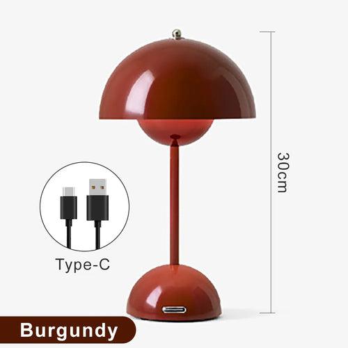 Mushroom Flower Bud Rechargeable LED Table Lamps Desk Night For