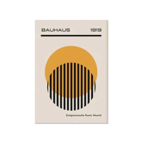 Mid Century Modern Bauhaus Abstract Geometric Posters Wall Art Canvas