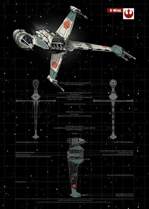 Disney Millennium Falcon Vehicle Schematics Posters and Prints Moive - MaxwellVerBeek.com