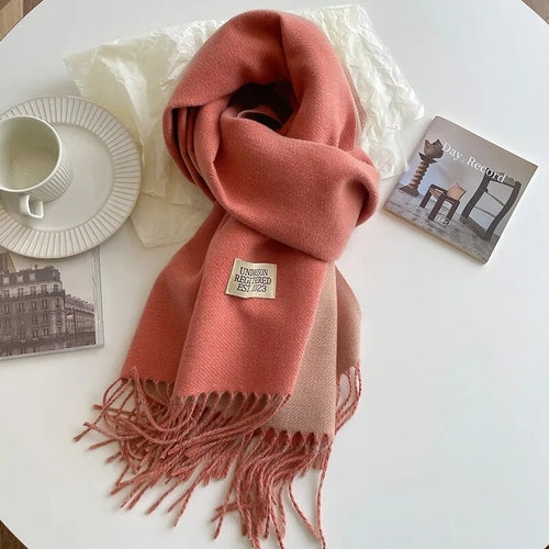 Fashion Solid Cashmere Warm Scarf New Design Pashmina Winter Double