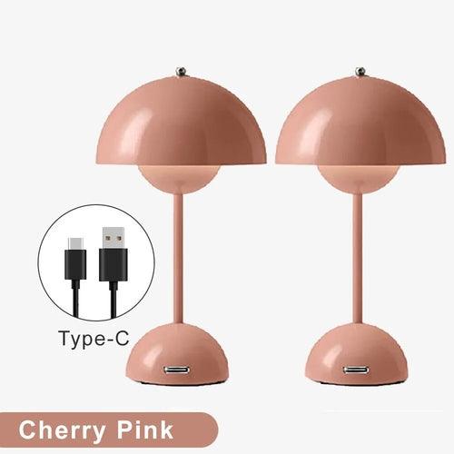 Mushroom Flower Bud Rechargeable LED Table Lamps Desk Night For