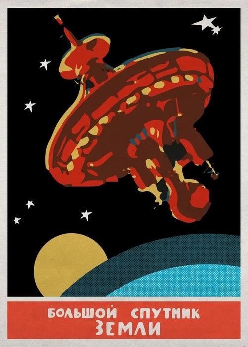 Vintage Space Retro Alien Posters Abstract Solar System Canvas