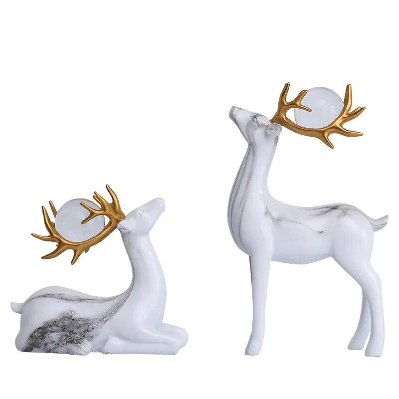 MOMO Crystal Ball Elk Fortune Ornament Scandinavian Modern Light