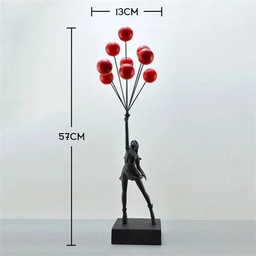 New Banksy Balloon Girl Resin Sculptures Figurines Flying Balloon Girl