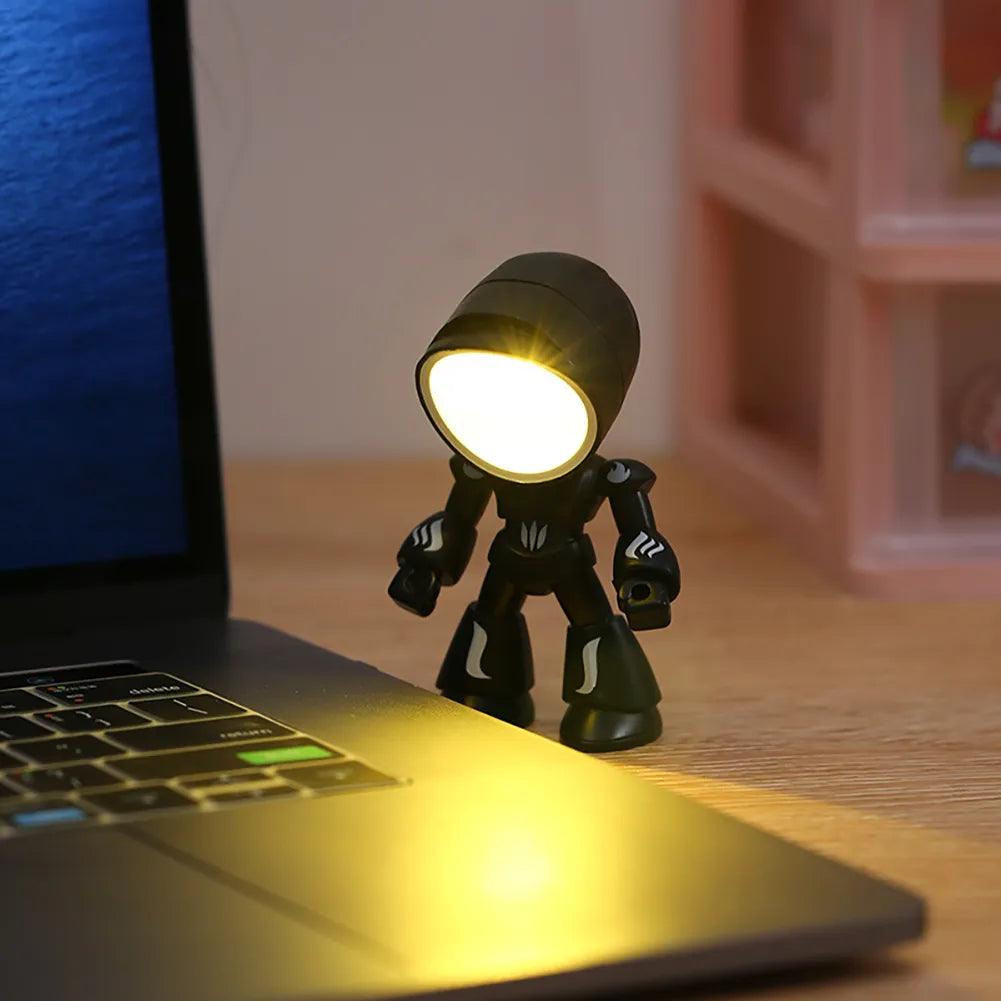 Mini Night Light LED Cartoon Cute Hero Police Desk Lamp Desktop