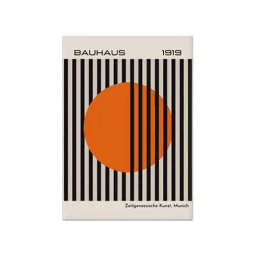 Mid Century Modern Bauhaus Abstract Geometric Posters Wall Art Canvas