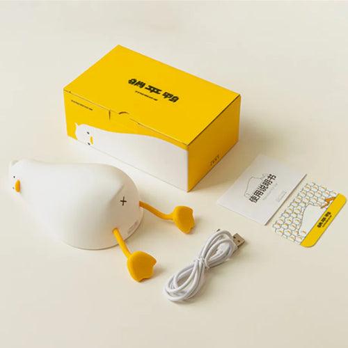 LED Children Night Light Rechargeable Silicone Squishy Duck Lamp Child