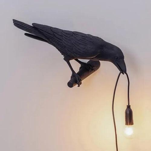 Resin Lucky Bird Crow Wall Lamp Table Lamp Night Light Bedroom Bedside