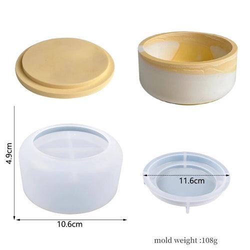 Jars Bottle Ceramics Pottery Mold Storage Box with Lids Resin Mold DIY