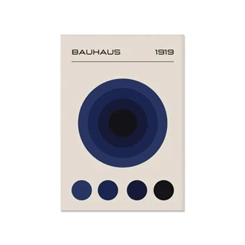 Mid Century Modern Bauhaus Abstract Geometric Posters Wall Art Canvas