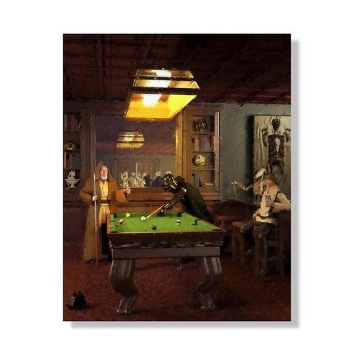 Star Wars MAN CAVE Art Print Storm Trooper Darts Oil Painting Poster