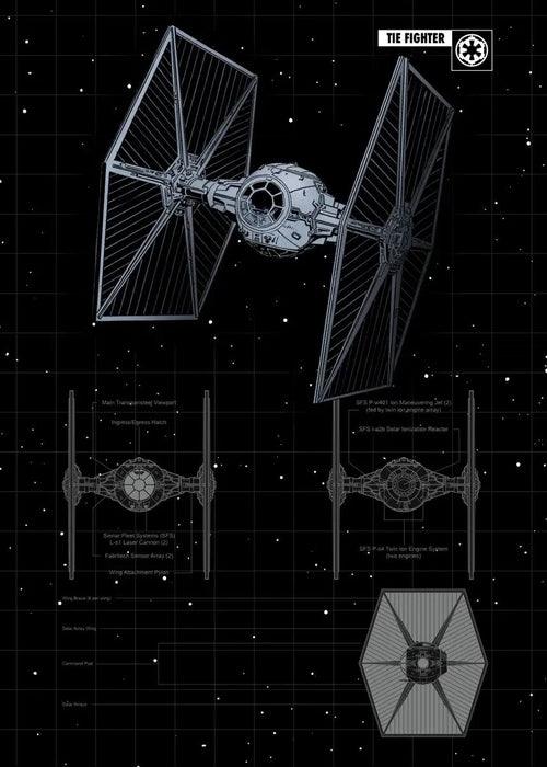 Disney Millennium Falcon Vehicle Schematics Posters and Prints Moive - MaxwellVerBeek.com