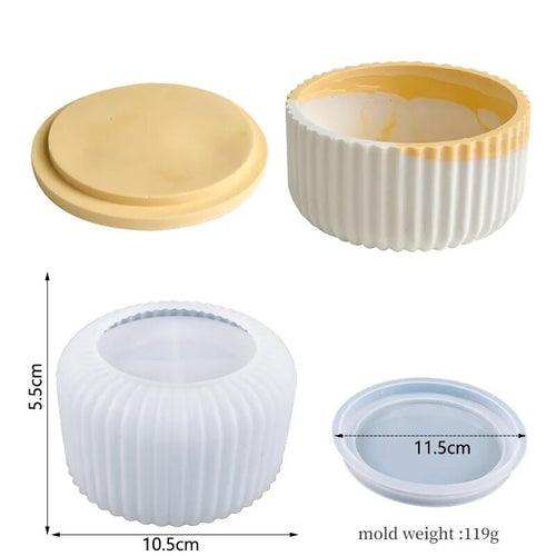 Jars Bottle Ceramics Pottery Mold Storage Box with Lids Resin Mold DIY