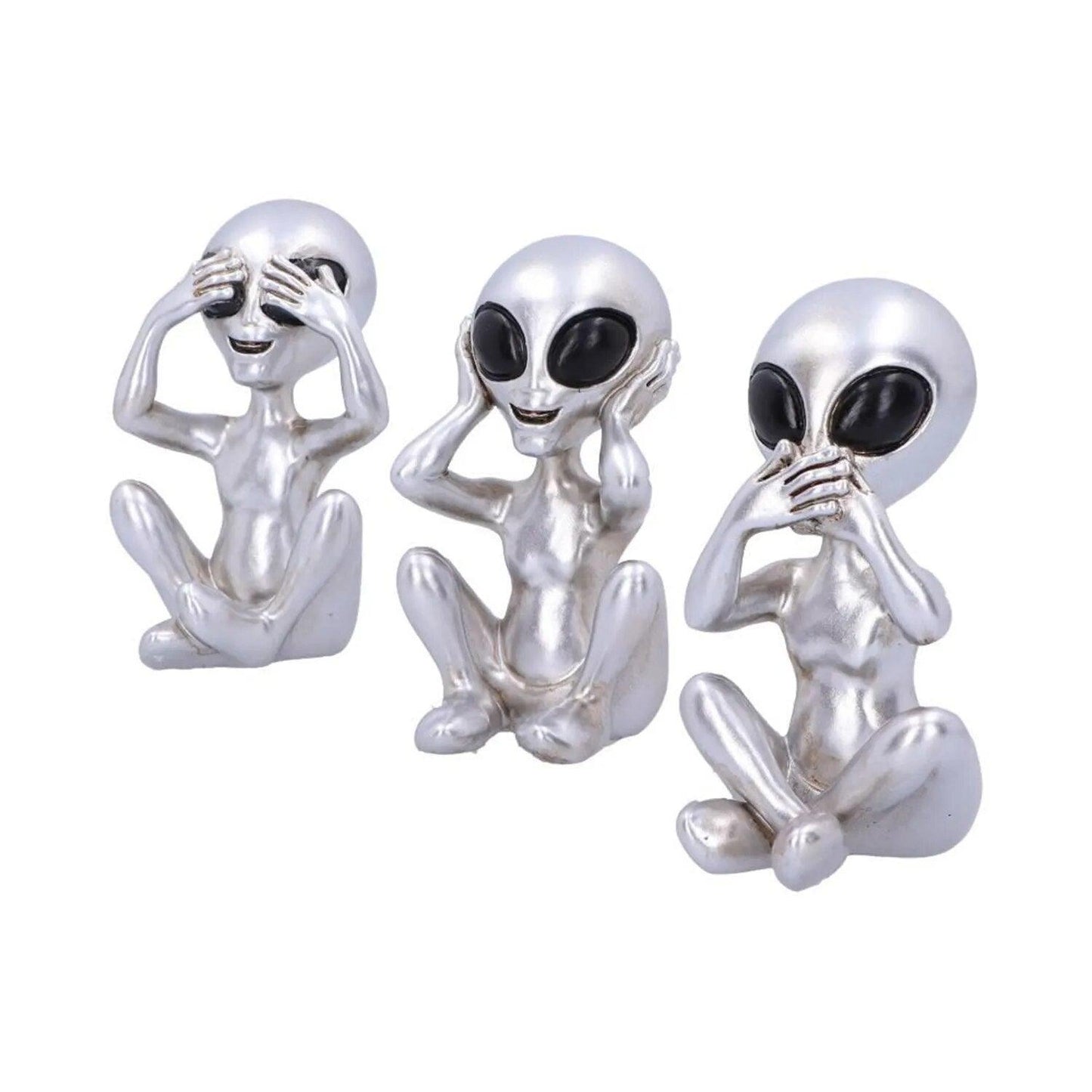 New Outer Space Alien Accessories Statue Martians Garden Figurine Set