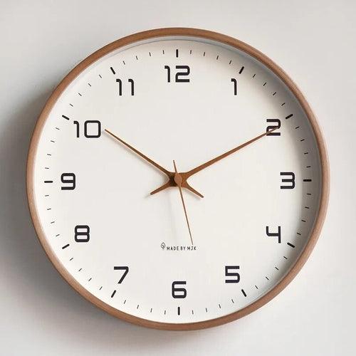 Nordic European Style Wooden Wall Clock Modern Design Nordic Minimalis