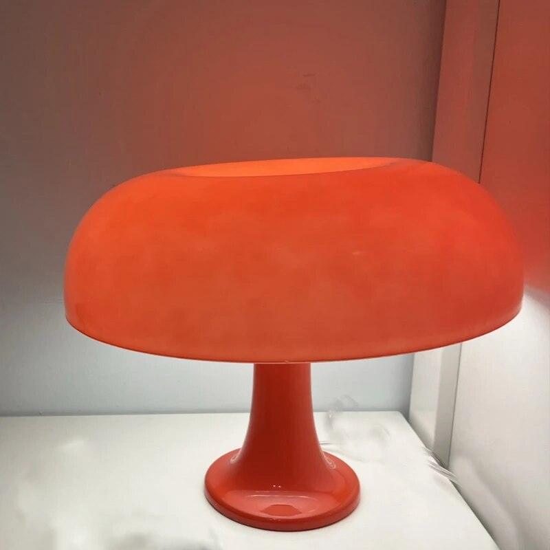 Modern minimalist LED orange White mushroom table lamp imported from