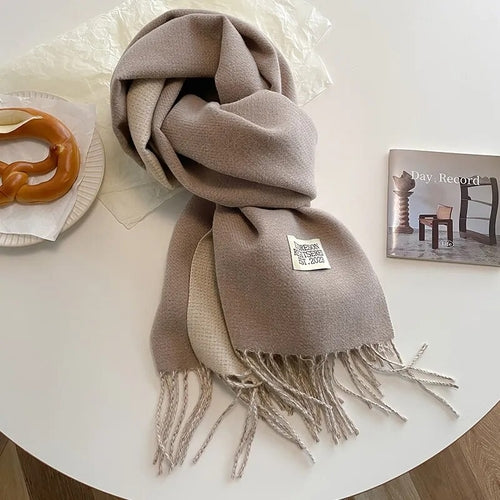 Fashion Solid Cashmere Warm Scarf New Design Pashmina Winter Double