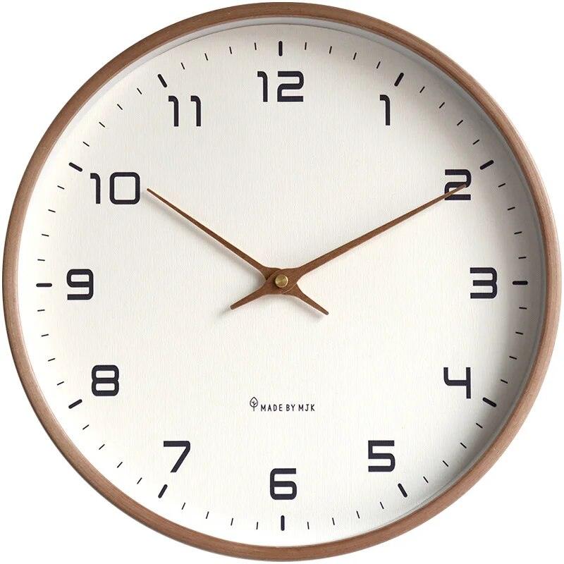 Nordic European Style Wooden Wall Clock Modern Design Nordic Minimalis