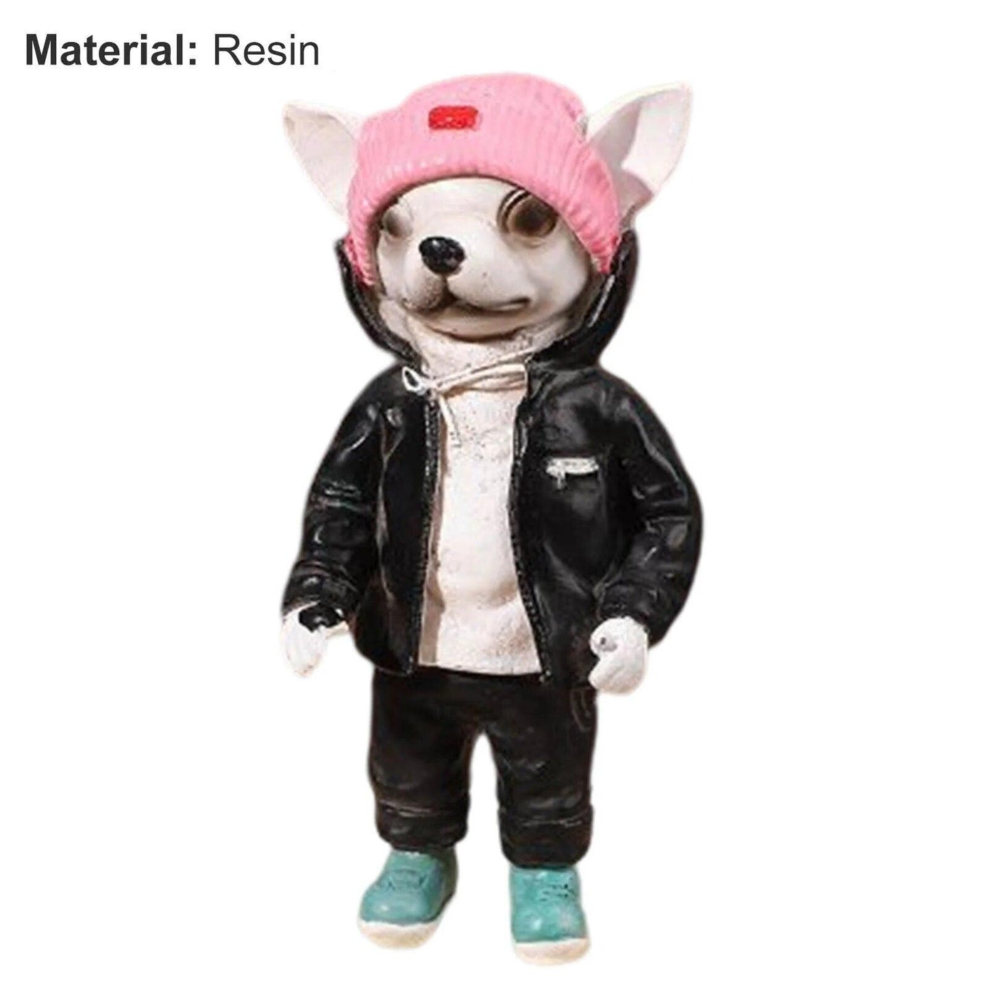 Handmade Doll Resin Fashionable Standing Puppy Toy Figure