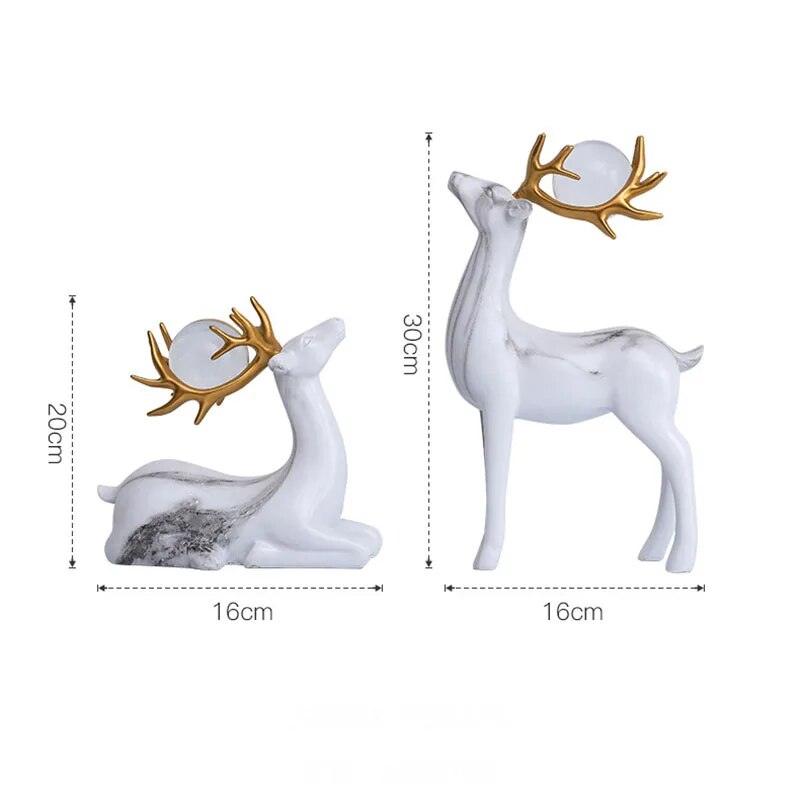 MOMO Crystal Ball Elk Fortune Ornament Scandinavian Modern Light