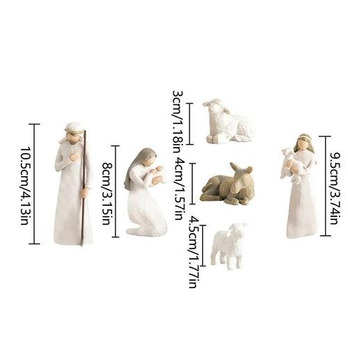 Holy Family Willow Tree Figurine Easter Religious Jesus Nativity Set