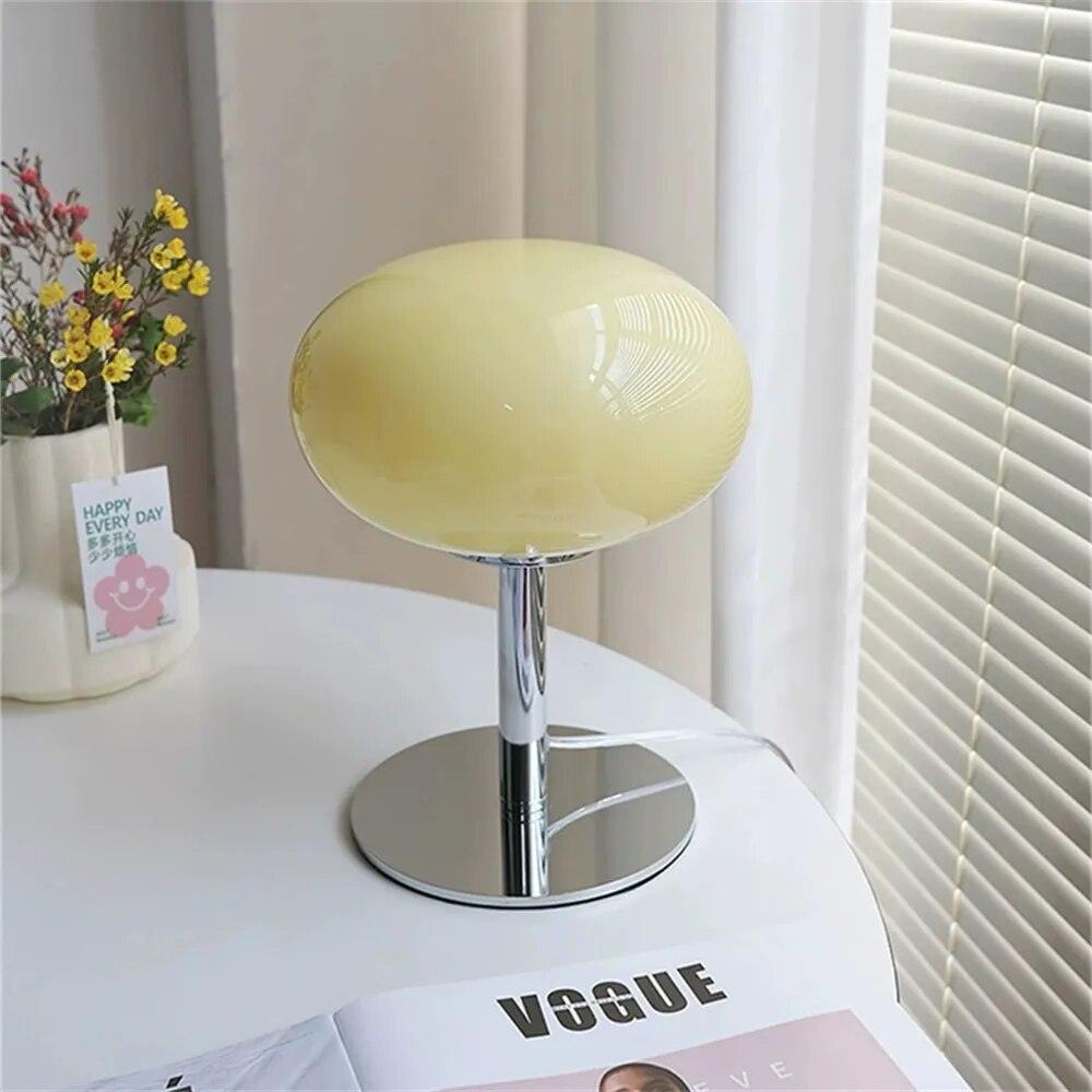 Lollipop Table Lamp Medieval Cream Glass Lamp Living Room Bedroom