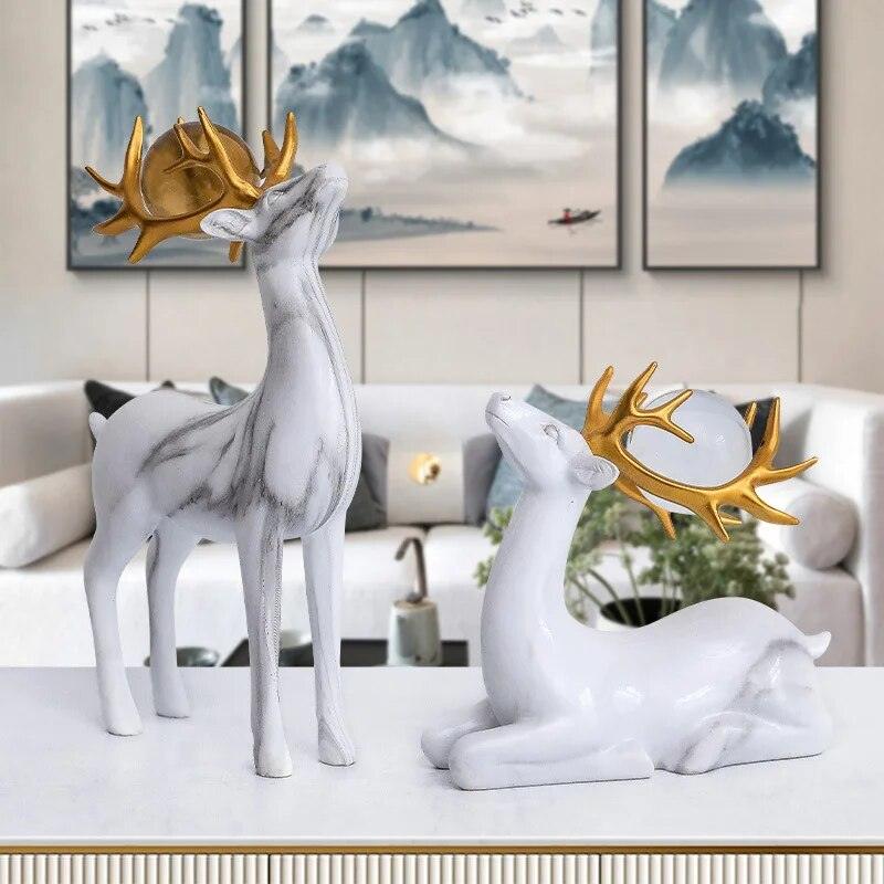 MOMO Crystal Ball Elk Fortune Ornament Scandinavian Modern Light