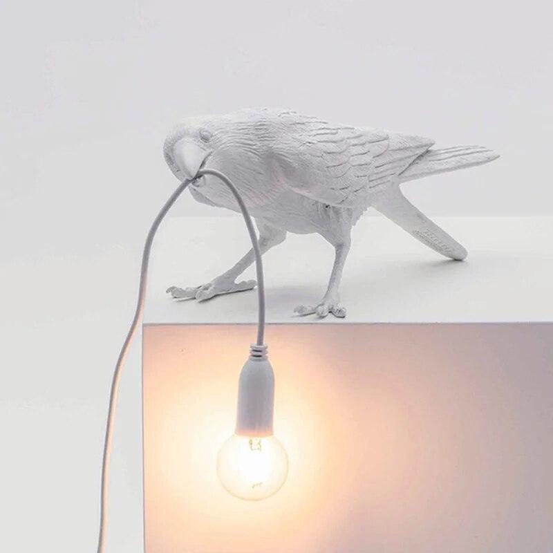 Resin Lucky Bird Crow Wall Lamp Table Lamp Night Light Bedroom Bedside