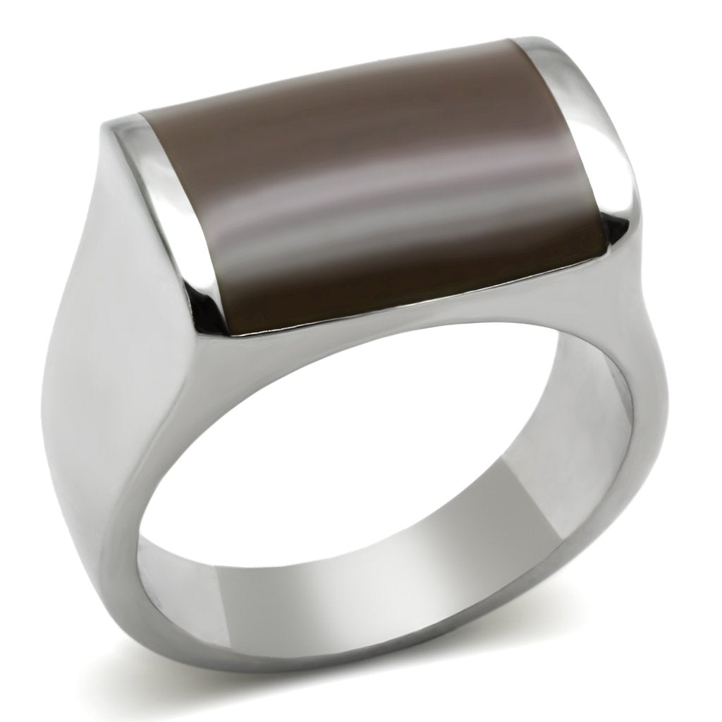 Men's Stainless Steel Epoxy Ring TK327