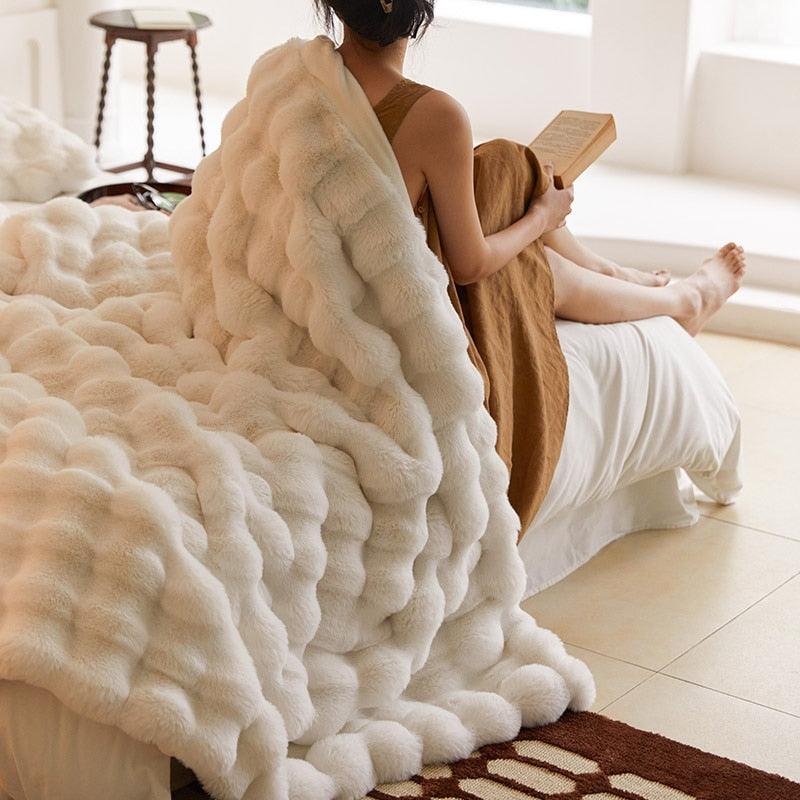 Tuscan Imitation Fur Blanket For Winter Luxury Warmth