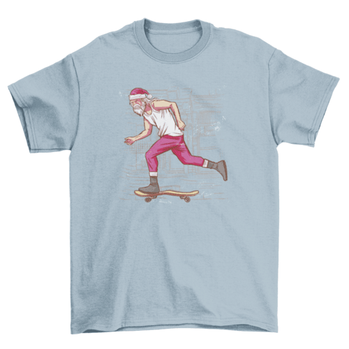 Skateboarding Santa t-shirt